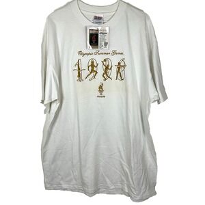 Hanes Heavyweight T-Shirt OLYMPIC SUMMER GAMES Atlanta 1996 NOS Adult Size‎ XL